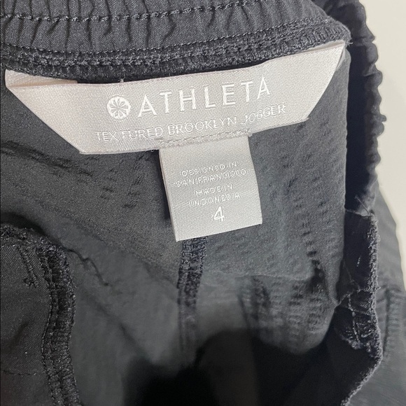 Athleta | Women’s Black Textured Brooklyn Pants Size 4 - Picture 8 of 9